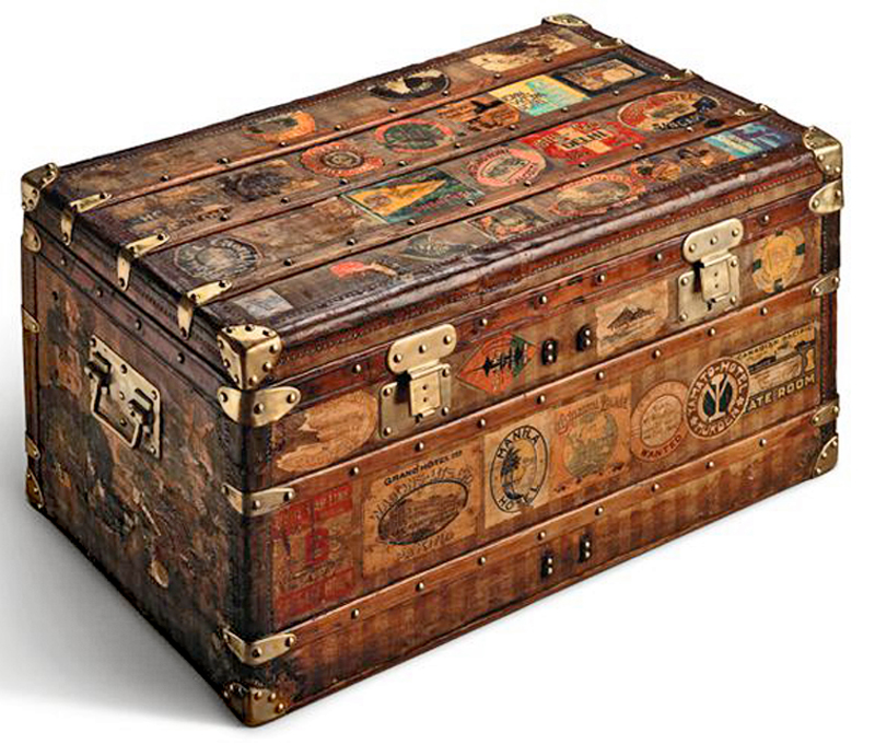 Steamer trunk labels on sale