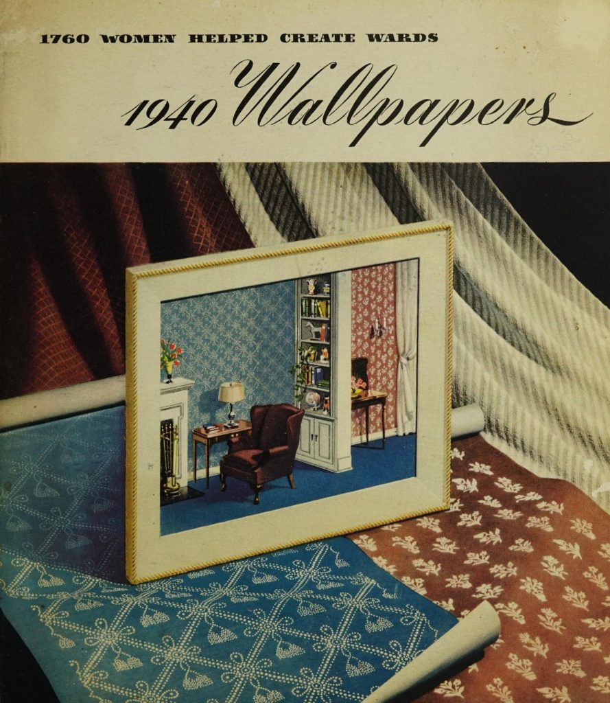 Vintage Wallpaper Ideas from a 1940 Montgomery Ward Catalog - The