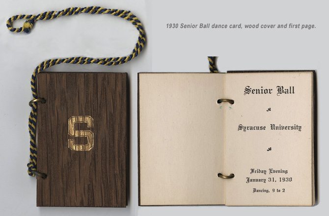 1930s Vintage Dance Card for a Senior Ball. 