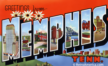 Greetings from Memphis postcard image