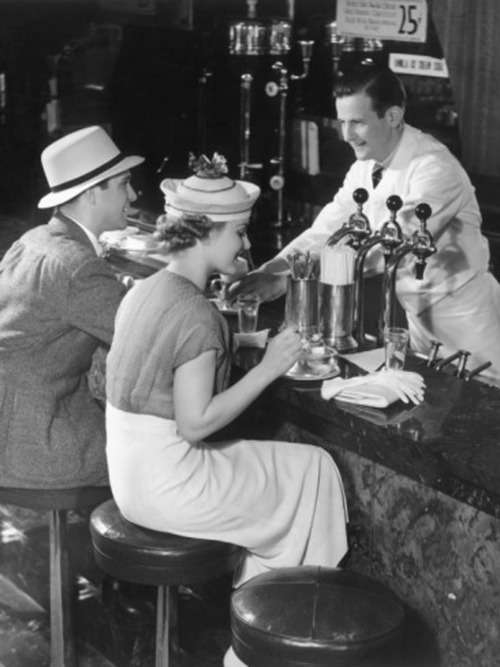 1930s Malt shop vintage image