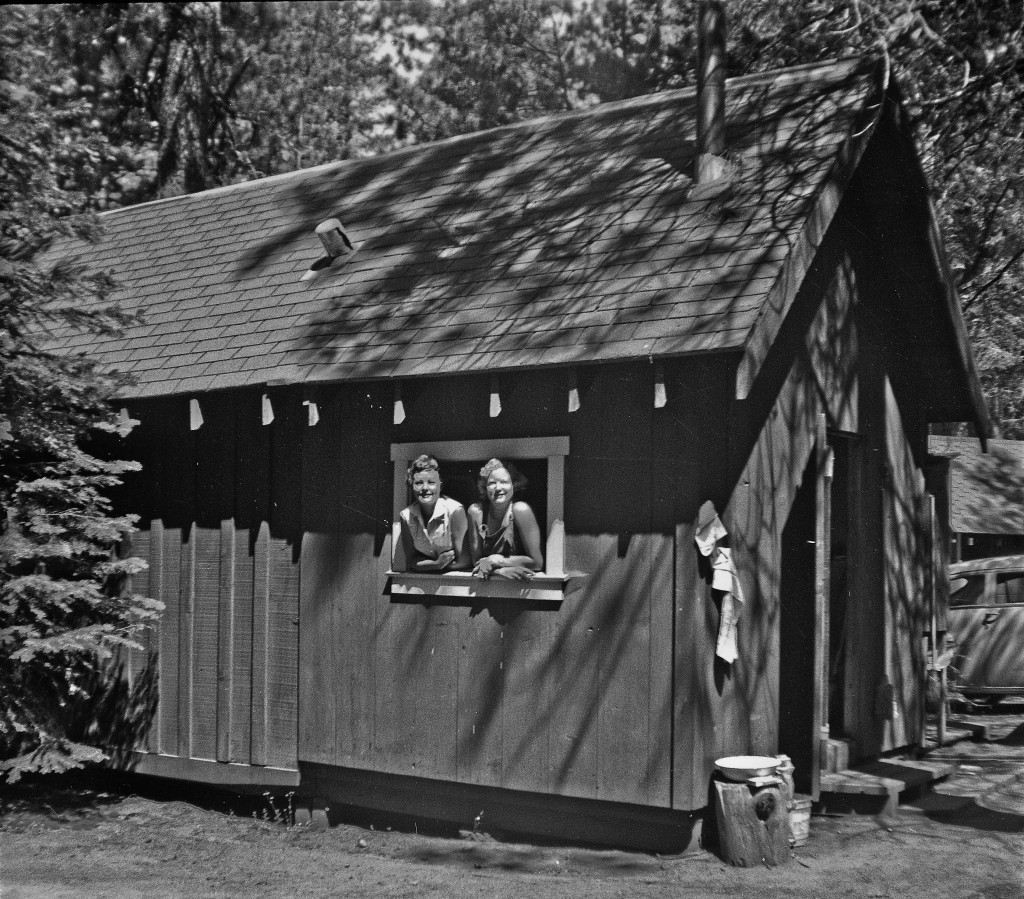 vintage camping in a cottage photo