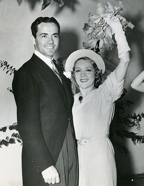 Vintage Photo of Buddy and Mary pickford 1937 on their wedding day. 