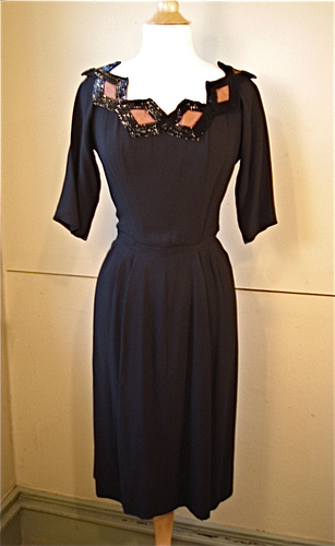 Howard Greer 1940s Cocktail Dress -1940s Fashion. 