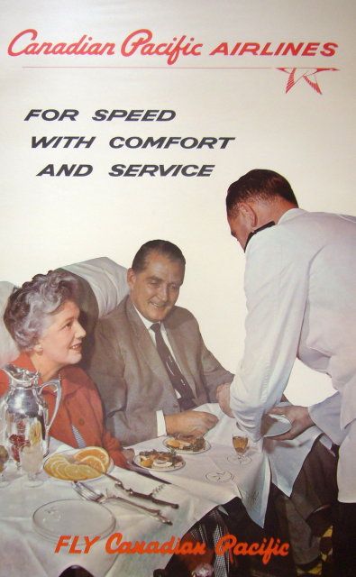 Canadian Pacific Airlines Vintage Poster 1950s