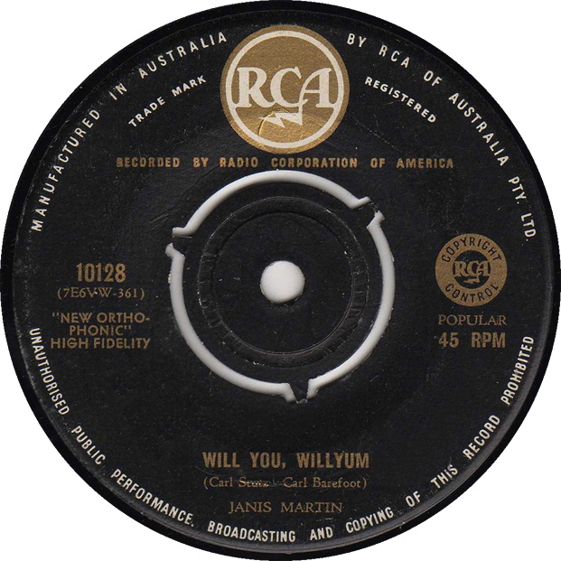 Janis Marti Record for Will You Willyum