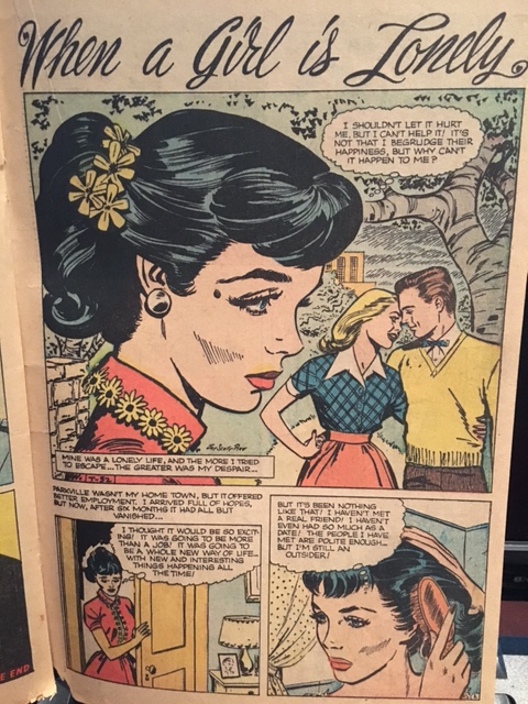 Love Romance 1950s Vintage comic book- 1950s hairstyle inspiration. 