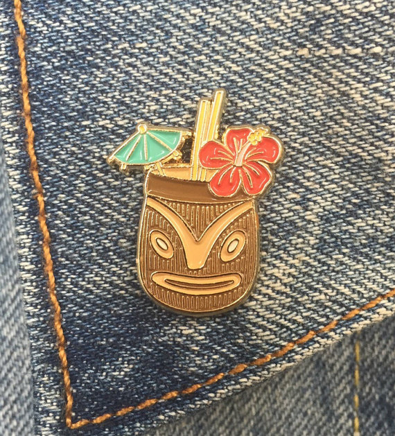 Tiki Drink Pin, Tiki Bar, Tiki Mug