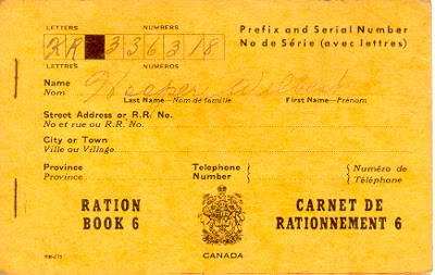 Canadian WW2 Ration Book