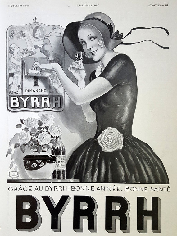 1920s vintage new years eve ad featuring a woman in 1920s dress. 