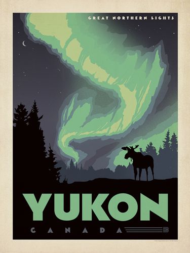 Yukon vintage travel poster