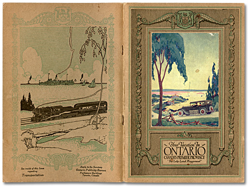 1926 Ontario Travel Guide Booklet - Vintage Advertising. 