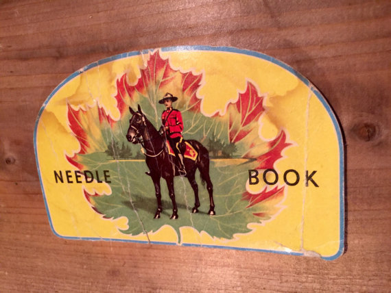1950's Canada RCMP mounted police memorabilia needle book