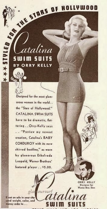 1930s vintage ad for Catalina swimsuits by orry kelly vintage ad