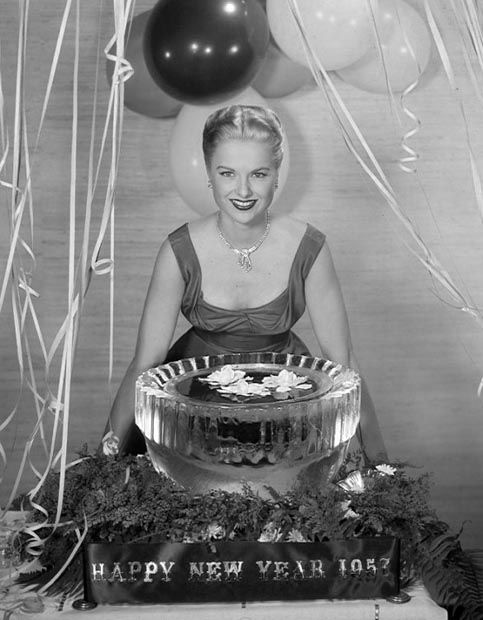 Martha Hyer; Hollywood New Year's publicity photo.