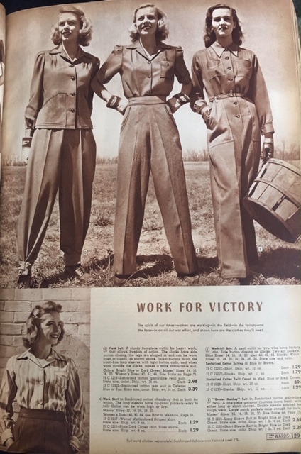 1940's women's work clothes clearance