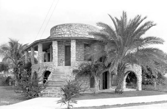 Stone house built of coral rock - Key West, Florida