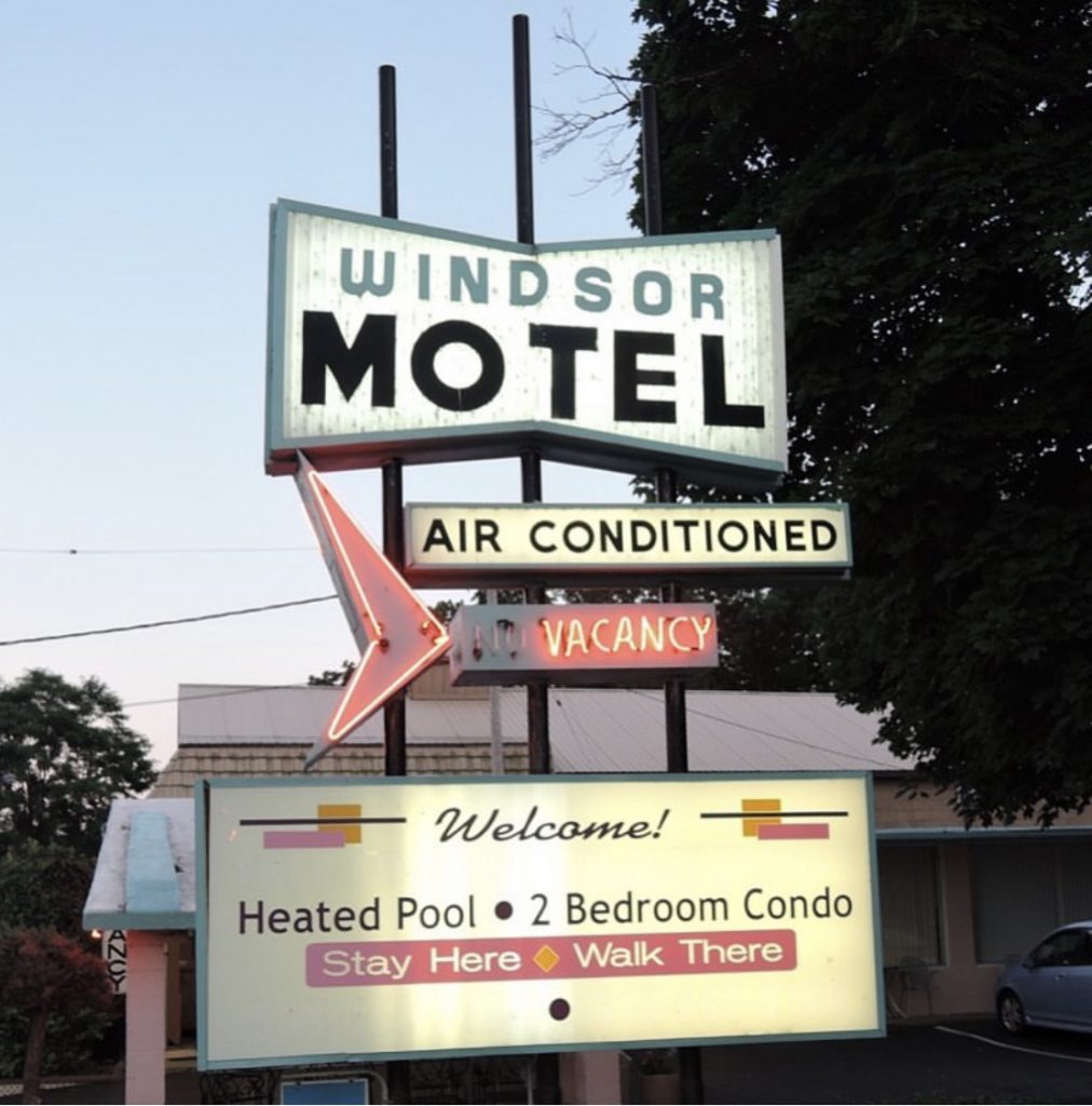 Windsor Motel Lake George NY Mid Century Modern Sign