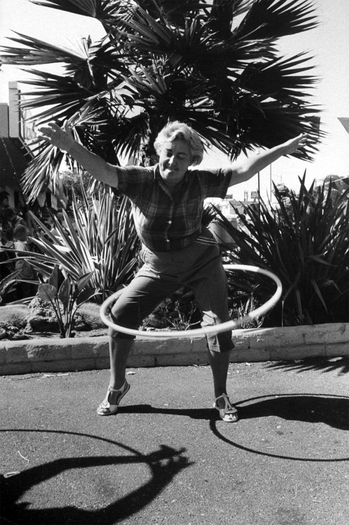 1950s Hula hop Fad 1950s photo features a women hula hooping in 1950s fashion