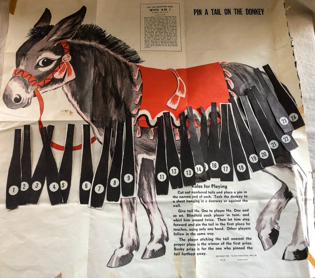 1950s pin the tail on the donkey 1950s party games for kids 1950s party games for adults 