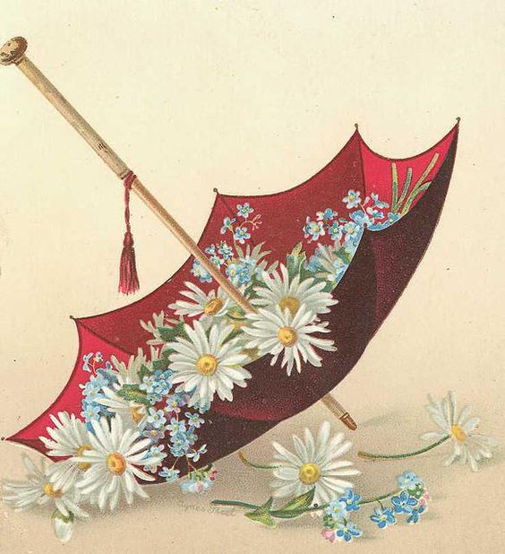 April showers bring may flowers -vintage magazine cover. 