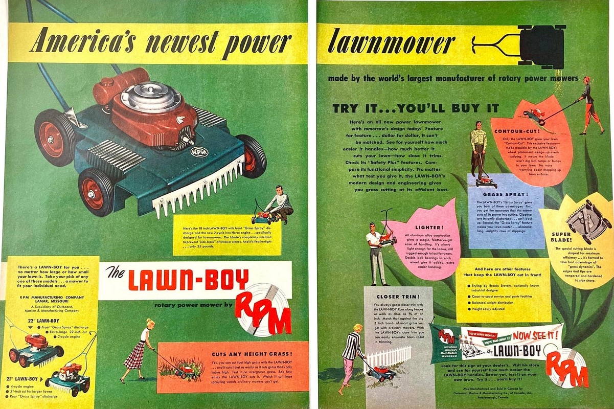 Vintage Lawn Mower Advertising 1920s-1960s - The Vintage Inn
