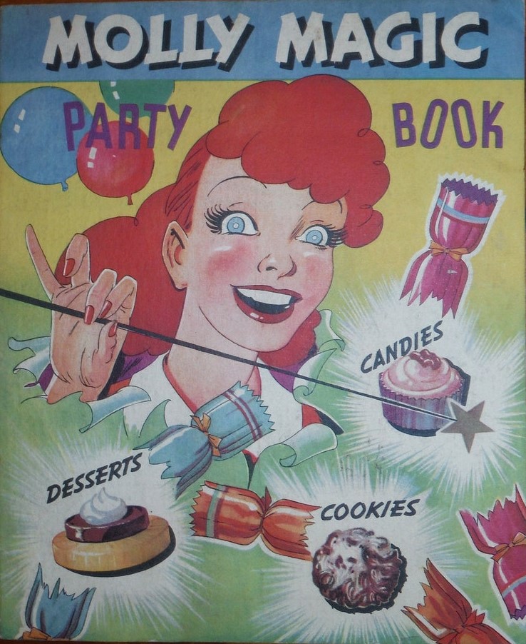 Fabulous vintage 'Molly Magic Party Book' .
Compliments of Eagle Brand Condensed Milk - 1950's era.