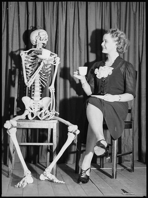 Unique vintage skeleton dress top