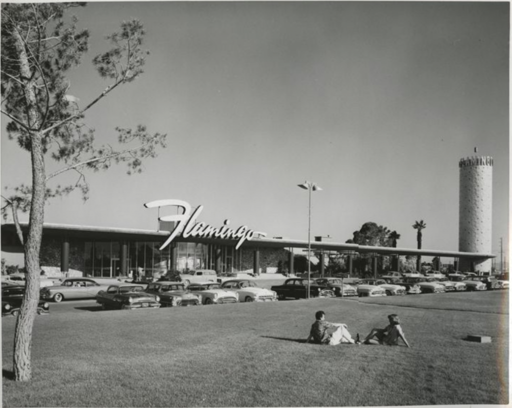1950s vintage photo of the front of the Flamingo Hotel (Las Vegas), 1950s - Las Vegas