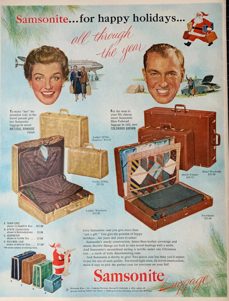1950 samsonite luggage on sale