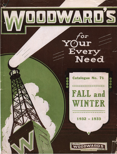 1930s vintage catalog cover-Woodward's Fall/Winter Catalogue, No. 71, 1932-33, cover.