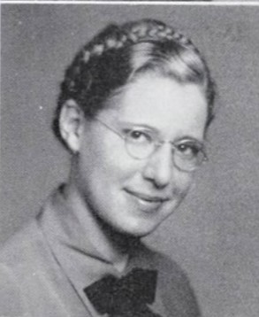 1930s vintage hairstyle: A coronet braid worn by college Sophomore in 1936, as featured in the Coronet yearbook from Queens University of Charlotte, North Carolina. Fun Winter Hair Braid Inspiration.