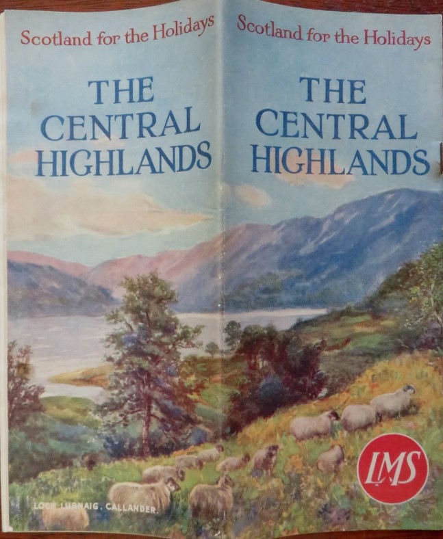 1930s travel brochure for visiting Scotland. "Scotland for the Holidays: The Central Highlands". Travel brochure published c. 1930's, Edinburgh by McCorquodale & Co