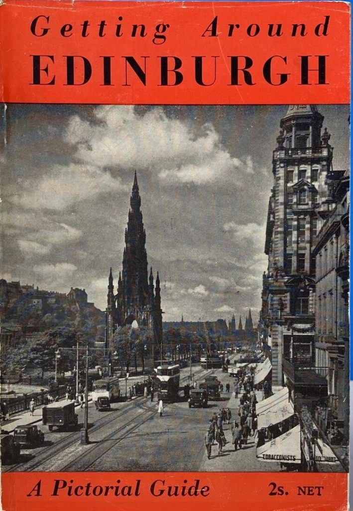 1950s vintage travel brochure for getting around Edinburgh Scotland