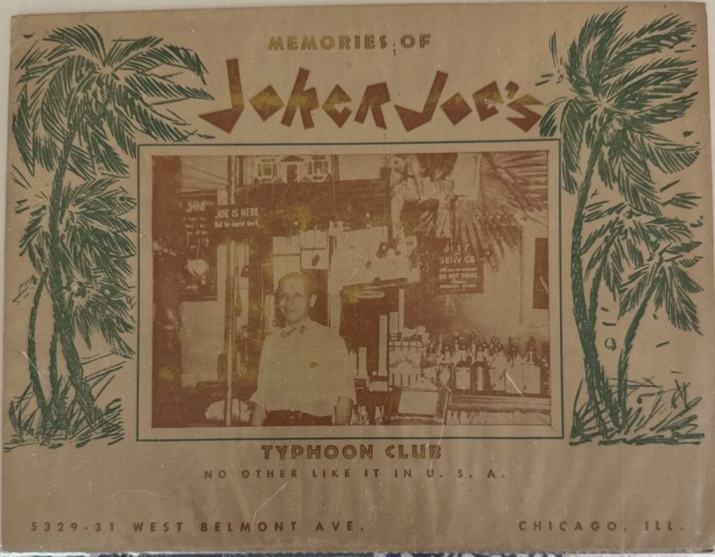 1940s Souvenir Photo: 1945 - Memories of Joker Joe's at the Typhoon Club in Chicago, IL. 
